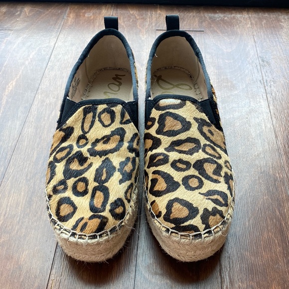 Unique Sam Edelman Hair on Hide Animal Printed Espridrilles Sz: 7 - Picture 1 of 4